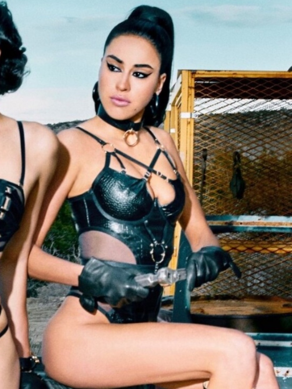 Honey Birdette Mistress T Bodysuit Size 34B Black K64